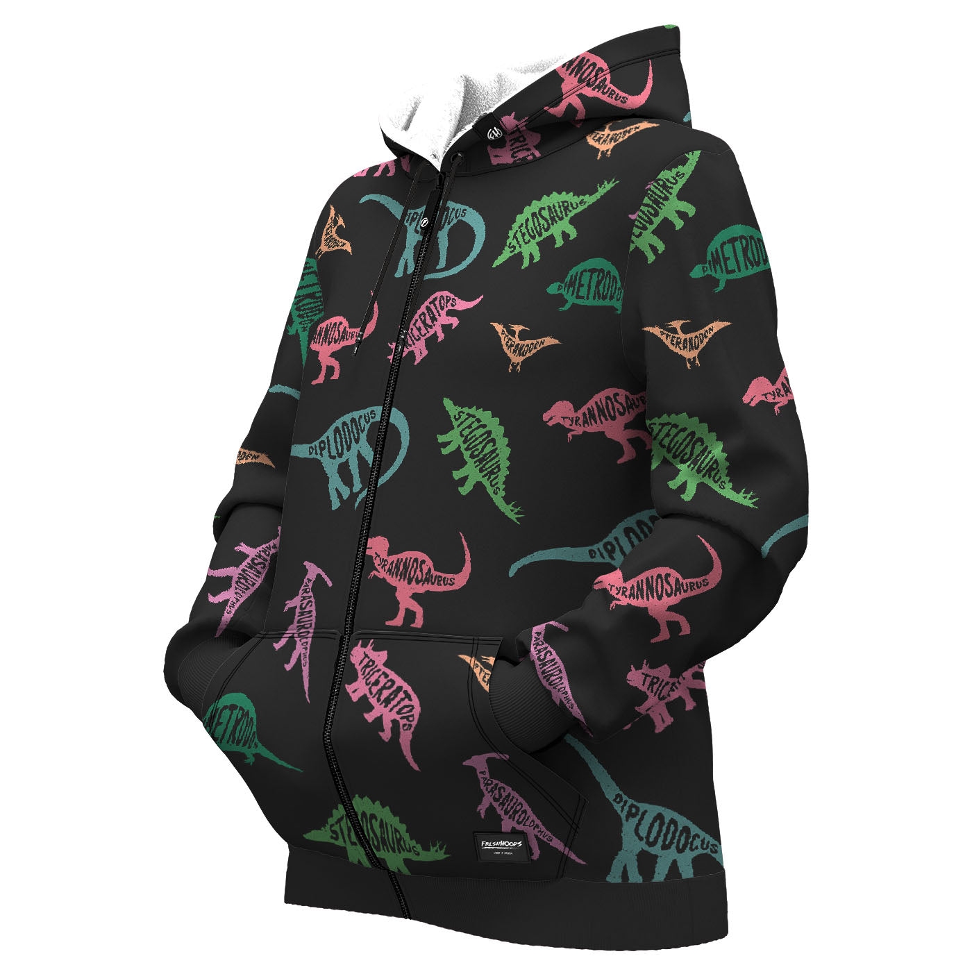 Dinosaurs Women Zip Up Hoodie